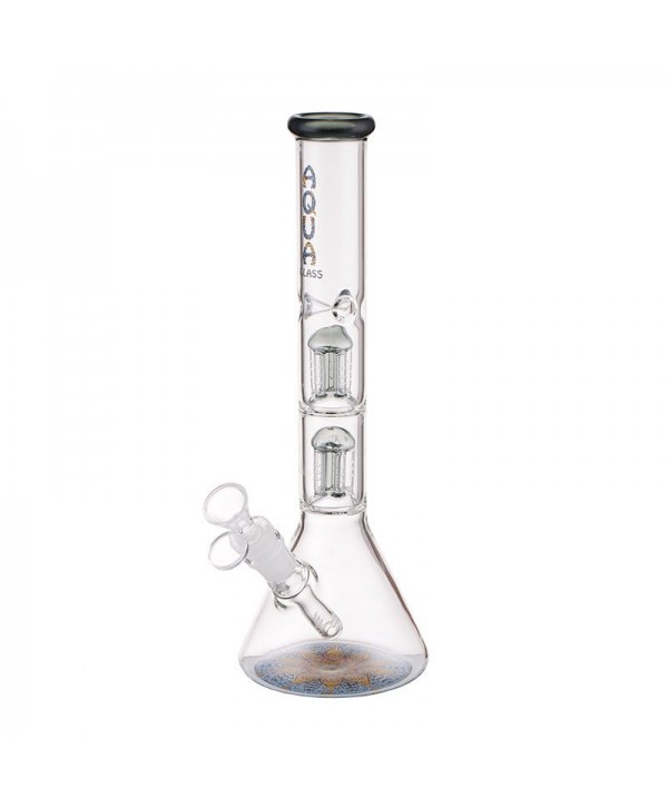 AQUA 12″ Glass Beaker Bong with 5 Arm Percolator And Ice Catcher