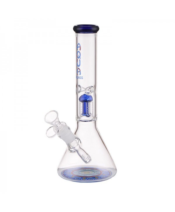 AQUA 10″ Glass Beaker Bong with 5 Arm Percolator And Ice Catcher