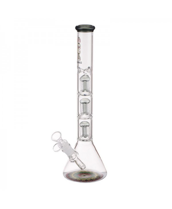 AQUA 15″ Glass Beaker Bong with 5 Arm Percolator And Ice Catcher