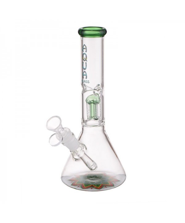 AQUA 10″ Glass Beaker Bong with 5 Arm Percolator And Ice Catcher