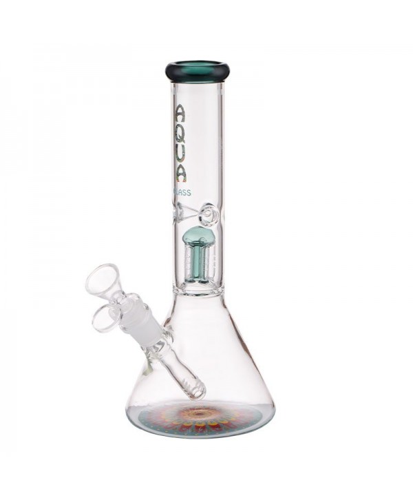 AQUA 10″ Glass Beaker Bong with 5 Arm Percolator And Ice Catcher