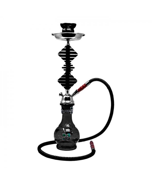 Black Glass Base 22" Hookah