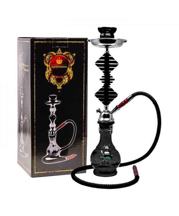 Black Glass Base 22" Hookah