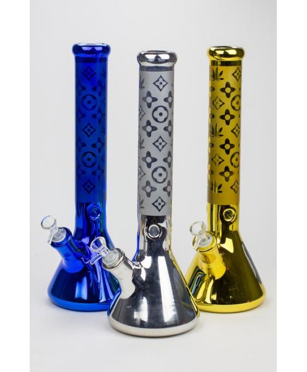 Luxury pattern 16" 7mm metallic beaker bong