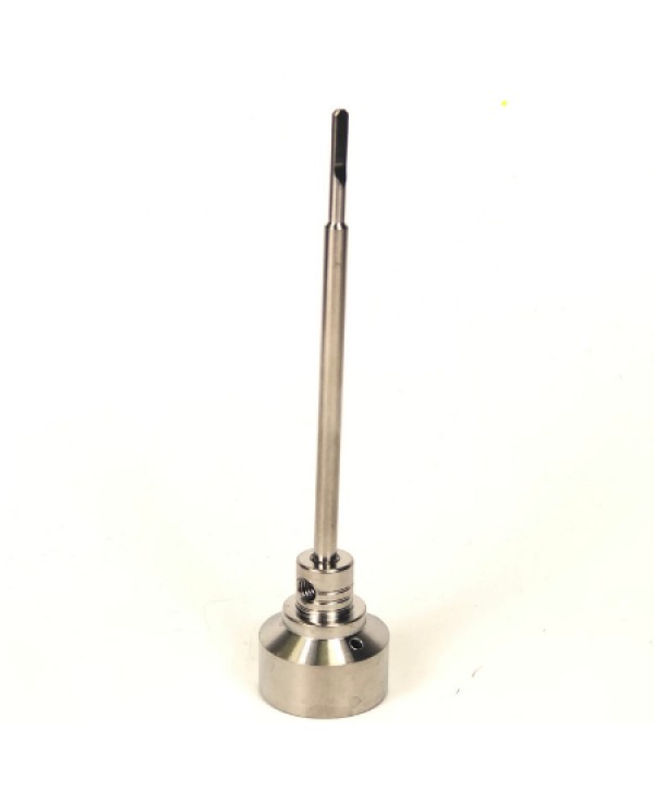 4.5in Titanium Staff Dabber with One Hole Carb Cap