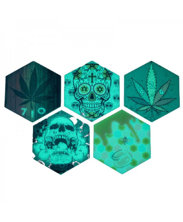 Glow In The Dark Hexagon Silicone Dab Mat