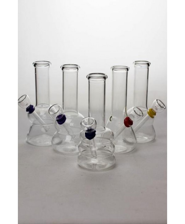 Clear 6" Glass Water Bong