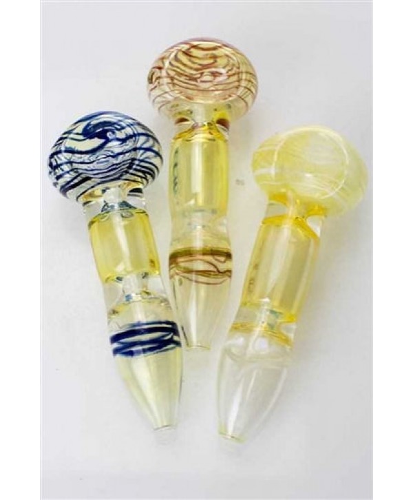 4.5 in. Changing color glass hand pipe