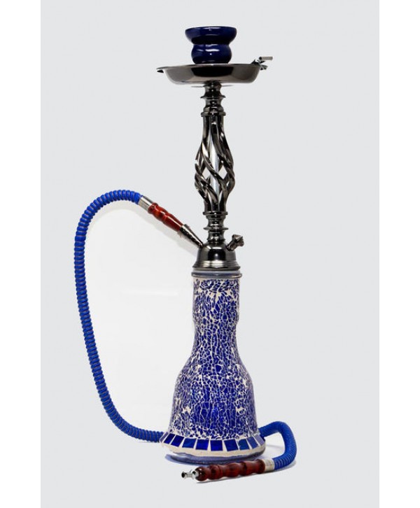 20" 1 hose Twisted wrought metal Hookah