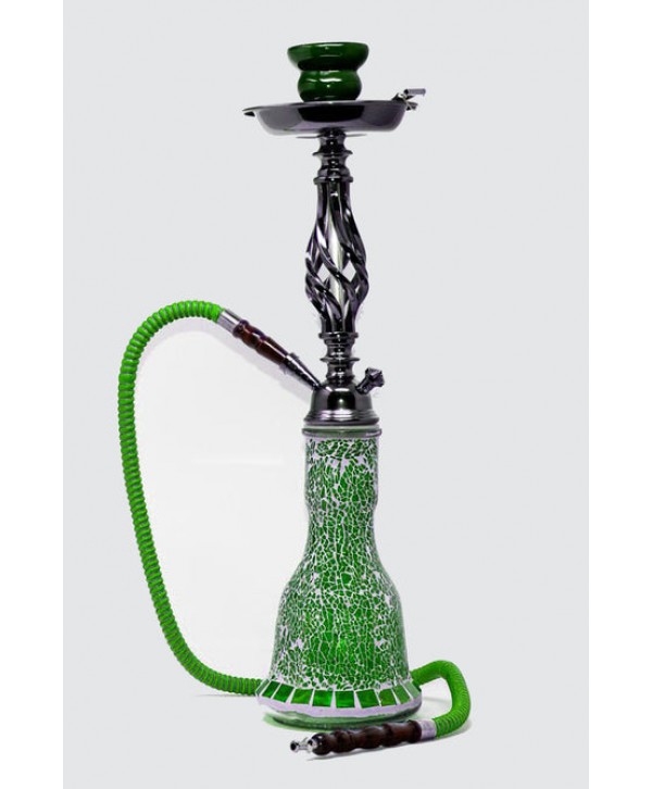 20" 1 hose Twisted wrought metal Hookah