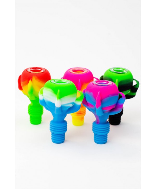 2-in-1 Silicone Talon Bowl With Multi-Hole Glass Bowl