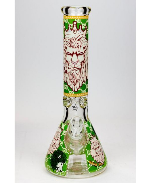 14" Hash King Glow in the dark 9 mm glass bong