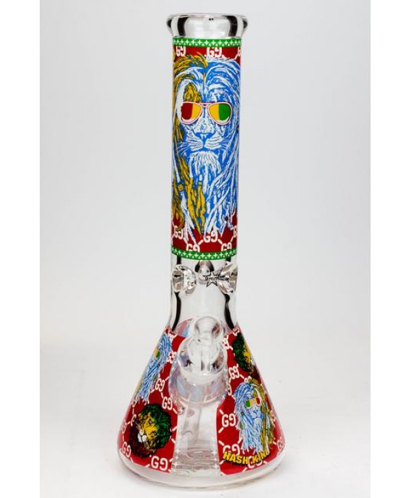 14" Hash King Glow in the dark 9 mm glass bong