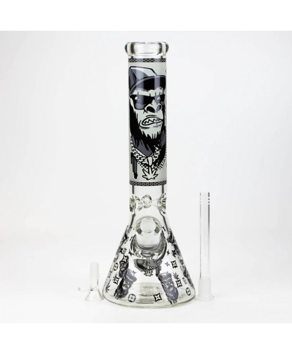 14" Gorilla Glow in the Dark Beaker Bong 7mm