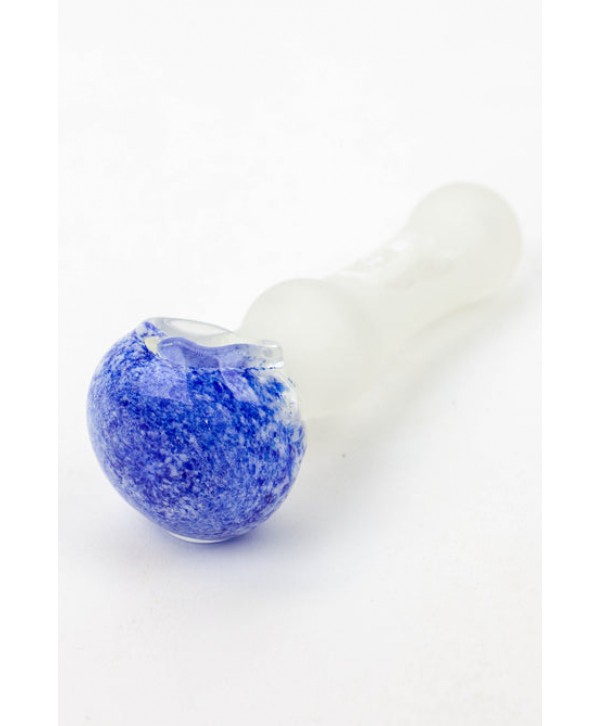 Frosted Soft Glass Hand Pipe - 4.5"