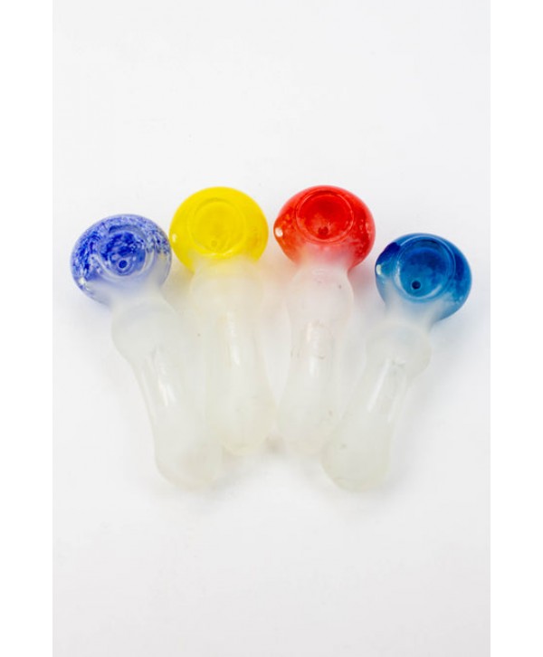 Frosted Soft Glass Hand Pipe - 4.5"