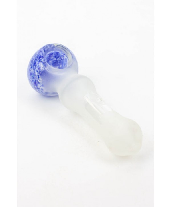 Frosted Soft Glass Hand Pipe - 4.5"