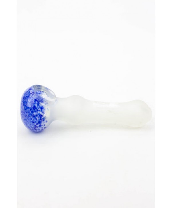 Frosted Soft Glass Hand Pipe - 4.5"