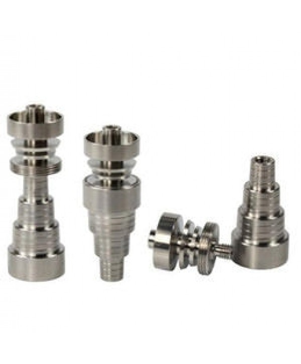 10mm& 14mm&19mm 6 IN 1 domeless titanium nail, with male and female joint Dry Herb-Wax