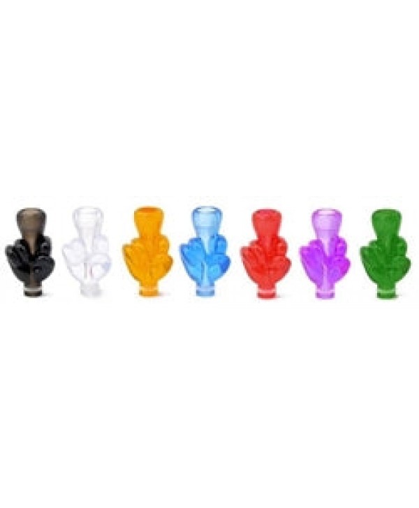 [Clearance] Middle Finger Smoky Clear Delrin Drip Tips