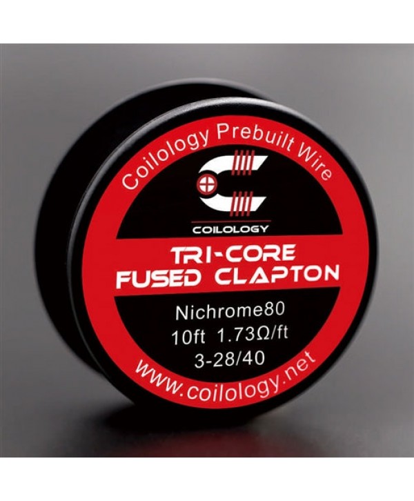 10ft Coilology Tri-Core Fused Clapton Spool Wire 3-28ga-40ga(1.73ohm)