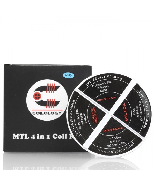 Coilology MTL 4-IN-1 Prebuilt Coils Set for RTA- RDA Vape Pod Kit