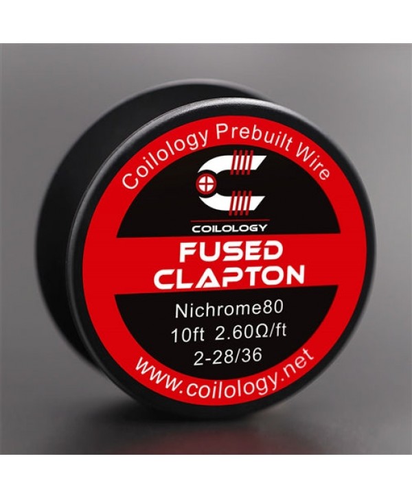 10ft Coilology Fused Clapton Prebuilt Spools Wire 2-28ga-36ga(2.60ohm)