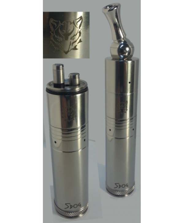 [CLEARANCE] Silver Dog Mechanical Mod w/ Built-In Genesis Style Tank (18350)