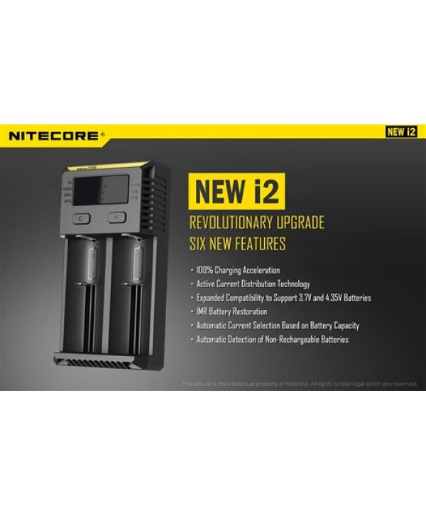 i2 Nitecore Intellicharger i2 V2 Li-ion - NiMH battery 2-slot charger NEW UPDATED