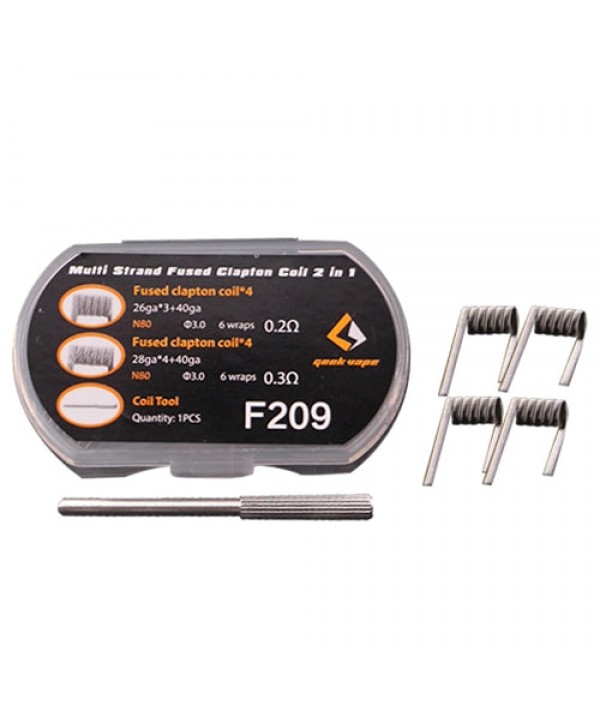 Geekvape Multi Strand Fused Clapton Coil 2 in 1 8pcs F209