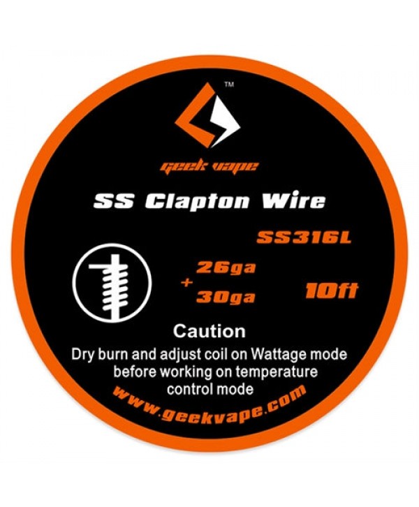 GeekVape SS Clapton TC Wire (26GA + 30GA) 10ft (ZS09)