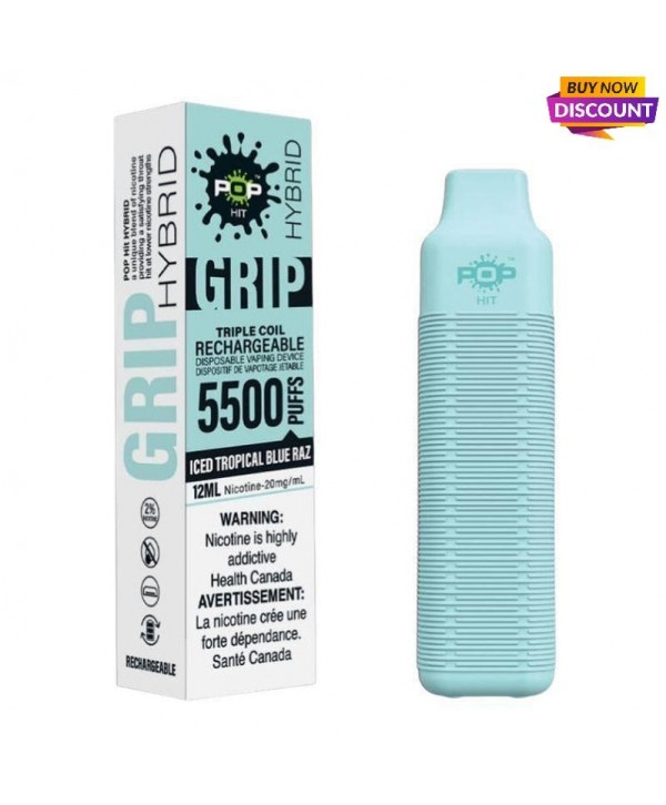 Pop Hit Hybrid Grip 5500 Puff Rechargeable Prefilled Disposable Vape Device