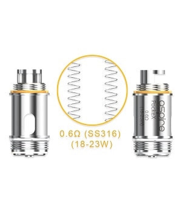 Aspire PockeX Atomizer Head - 5pcs